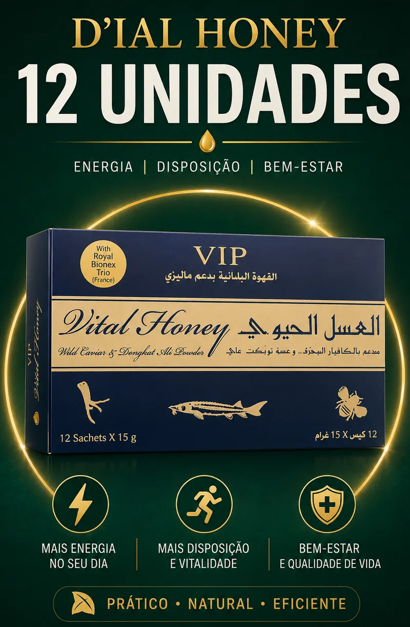 Kit 12 Sachês Vital Honey — Caixa Completa